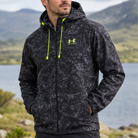 Under Armour Stretch Woven Jacket Men's (Black Green 008)