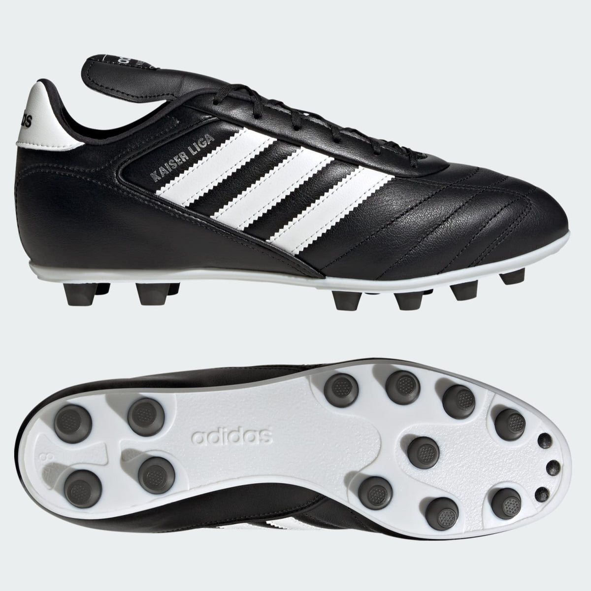 Adidas Kaiser Liga 2 Football Boots Men's (Black White KJ1441)
