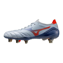 Mizuno Morelia Neo V Elite Soft Ground Rugby Boots Men's (Blue Finch Cornflower Blue 22)