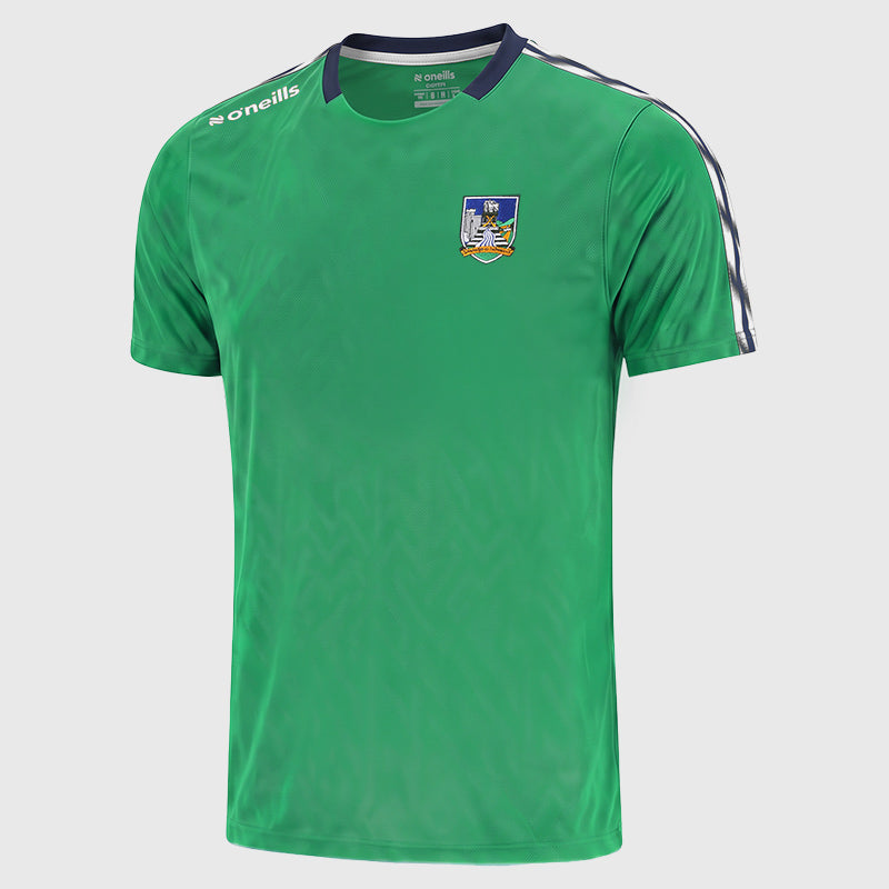 O'Neills Limerick GAA Imperium 060 T-Shirt Men's (Green Marine White)