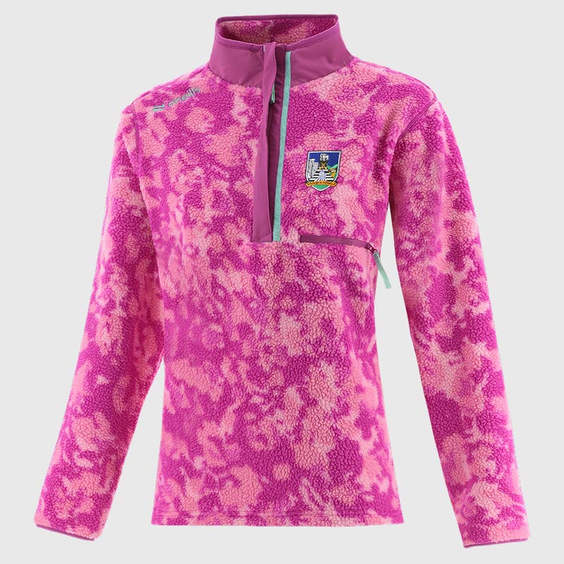 O'Neills Limerick GAA Imperium 028 Half Zip Fleece Girls (Purple Pink Green)