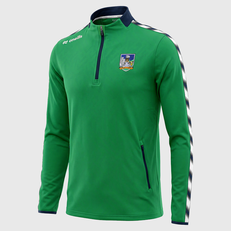 O'Neills Limerick GAA Imperium 184 Half Zip Junior (Green Marine White)