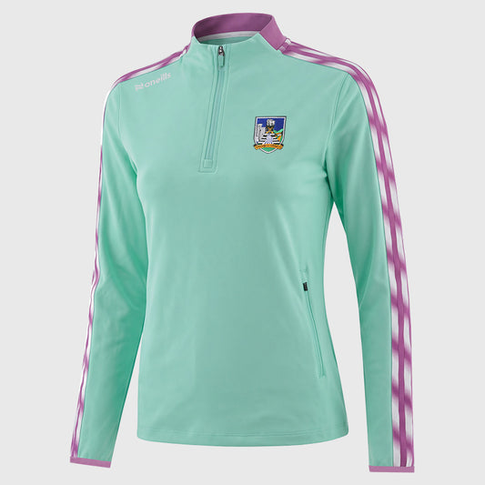 O'Neills Limerick GAA Imperium 184 Half Zip Womens (Green Purple White)