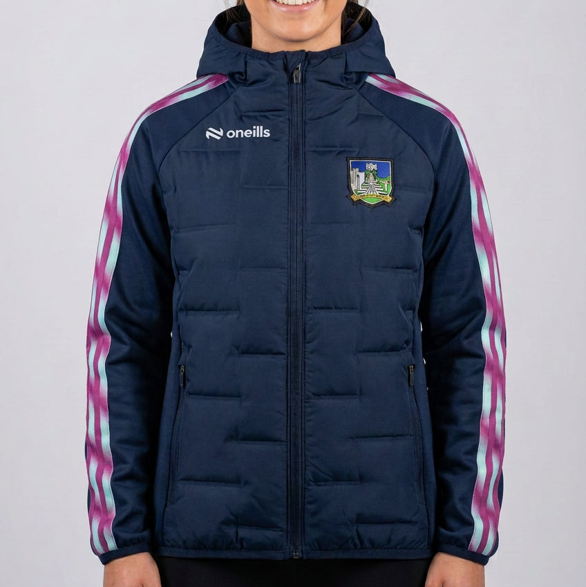 O'Neills Limerick GAA Imperium 075 Hooded Jacket Women's (Marine Green Purple)
