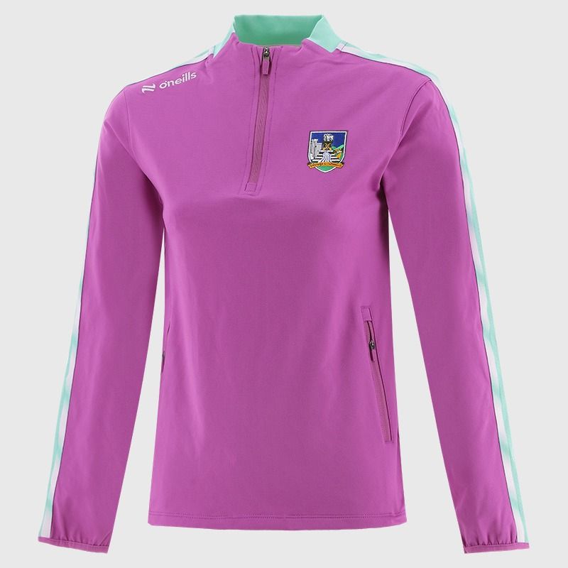 O'Neills Limerick GAA Imperium 184 Half Zip Womens (Purple Green White)