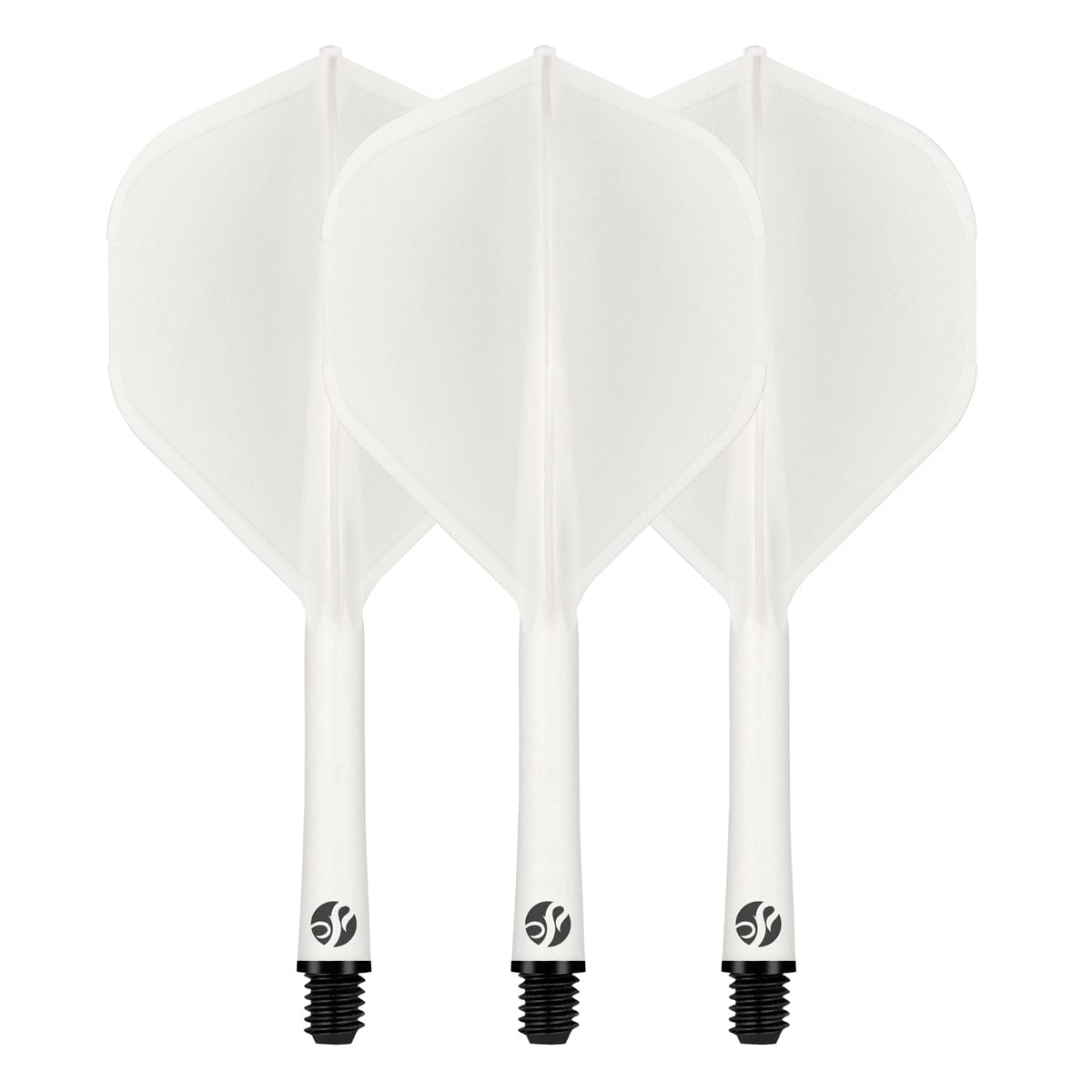 Shot Flight Deck-One Piece Dart Flight and Shaft System Medium (White SF5442-M)