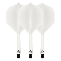 Shot Flight Deck-One Piece Dart Flight and Shaft System Medium (White SF5442-M)