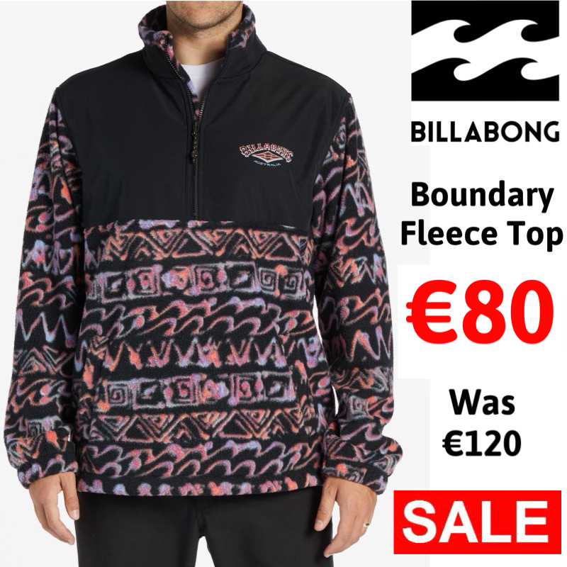 Billabong Boundary Re-Issue Half Zip Top Men's (Black)