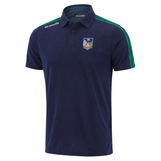 O'Neills Limerick GAA Imperium 061 Polo Shirt Men's (Marine Green White)