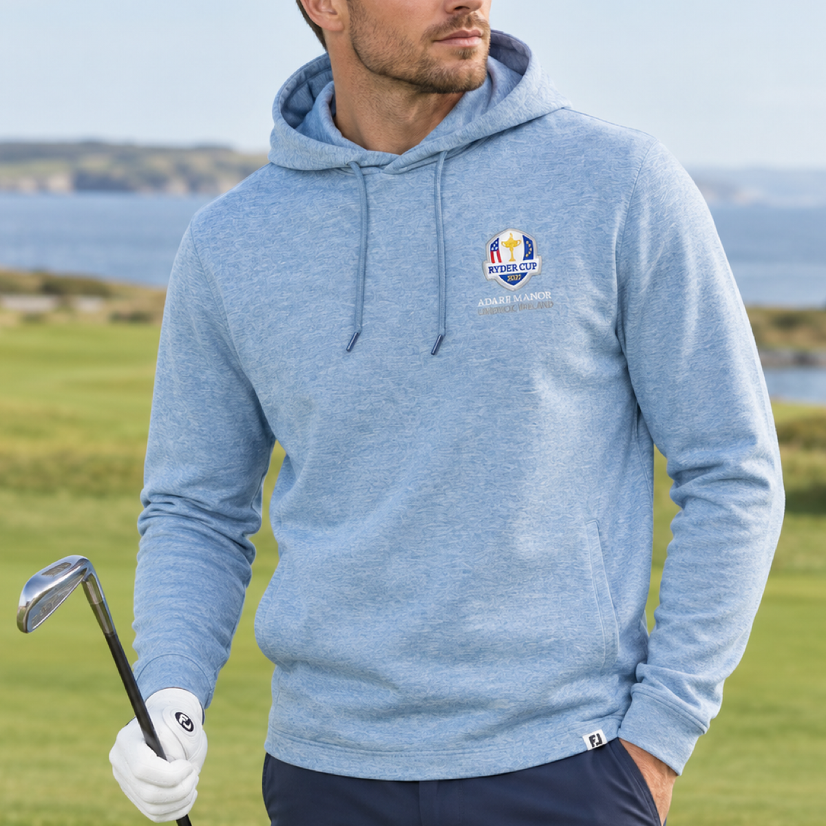 Footjoy Ryder Cup Lightweight  Hoodie (Heather Blue Jay)