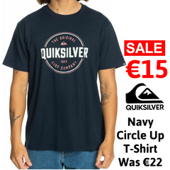 Quicksilver Circle Up T-Shirt Men's (Navy BYJ0)