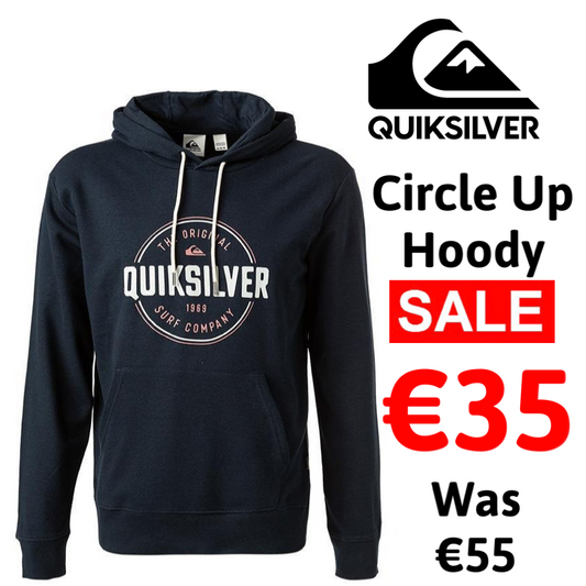 Quicksilver Circle Up Hoodie Men's (Navy BYJ0)