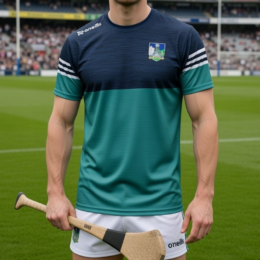 O'Neills Limerick GAA Sedona 060 T-Shirt Men's (Green Marine White)