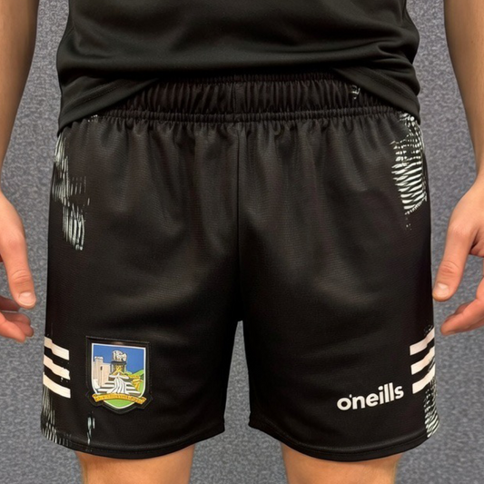 O'Neills Limerick GAA Away Shorts Men's (Black White Mint)