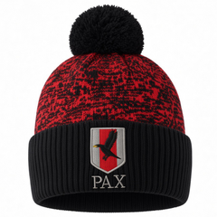Glenstal Abbey Bobble Hat Unisex (Black Red)