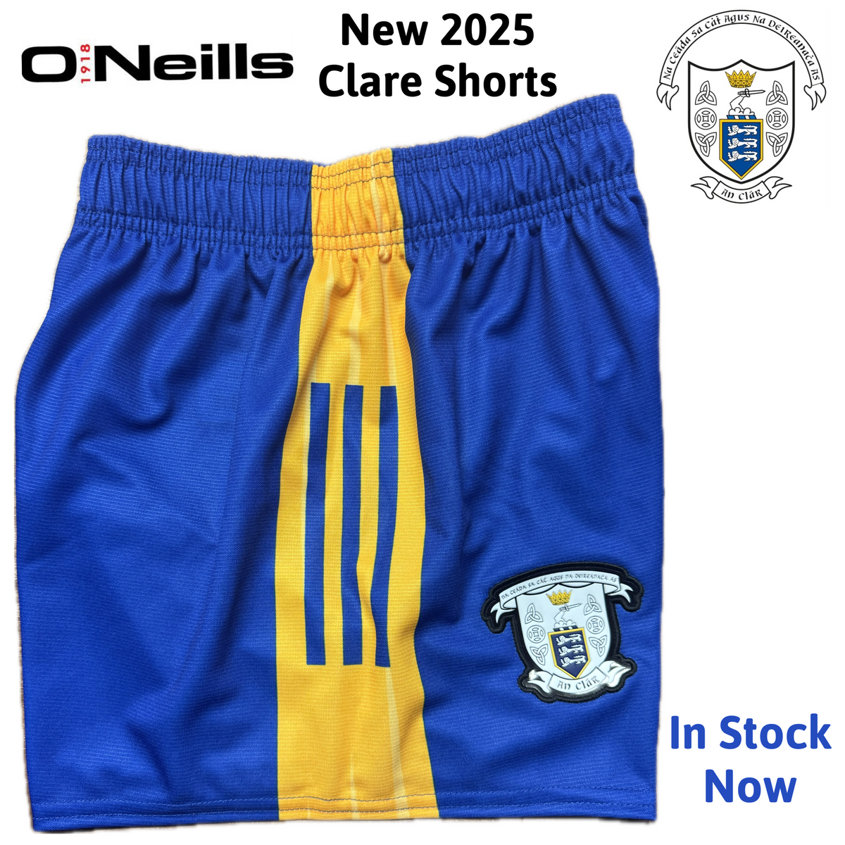 O'Neills Clare GAA Mourne Shorts 2025 Kid's