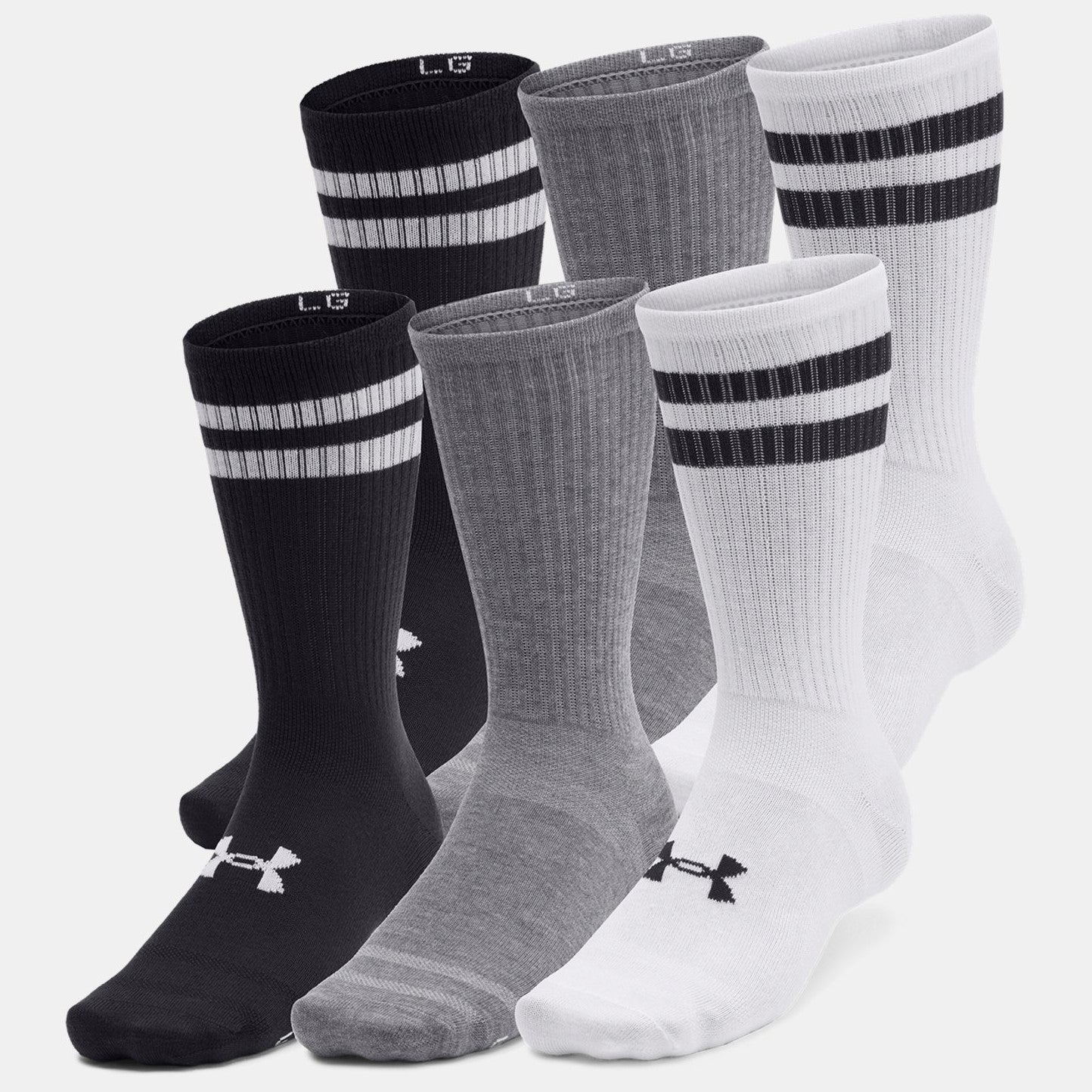 Under Armour Essential Crew Cut Socks 6 Pack Unisex