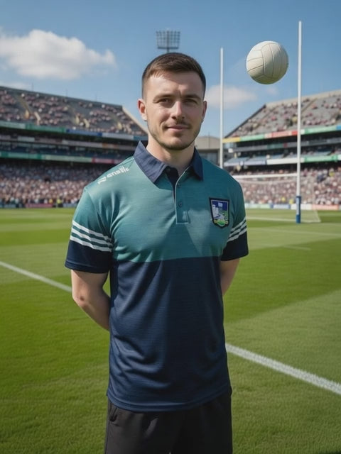 O'Neills Limerick GAA Sedona 061 Polo Shirt Men's (Marine Green)