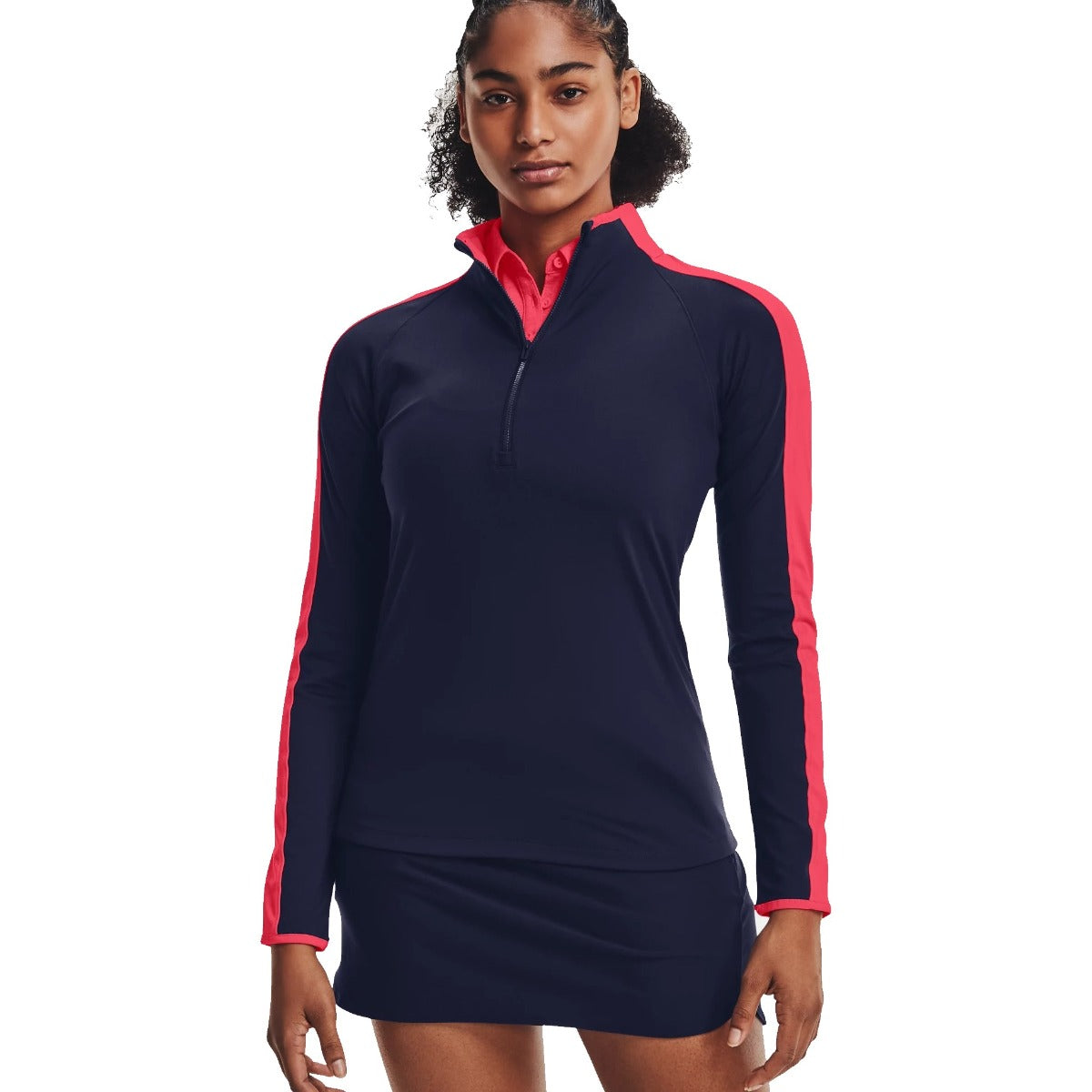 Under Armour Storm Midlayer 1/2 Zip Top Womens (Navy Pink 411)
