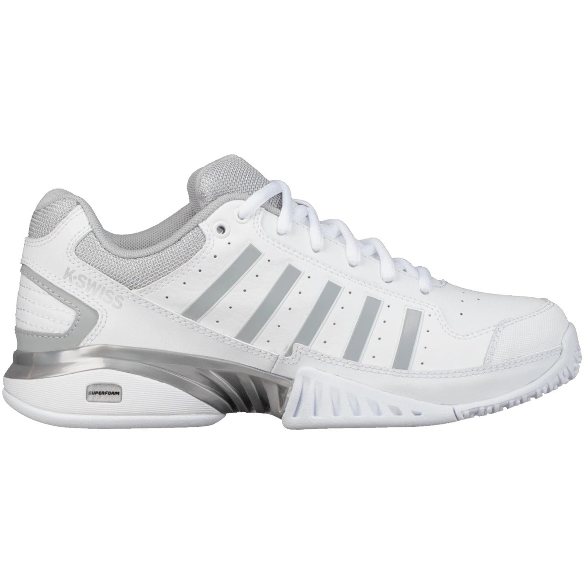 K Swiss Receiver Iv Omni Tennis Shoe Womens (White Silver)