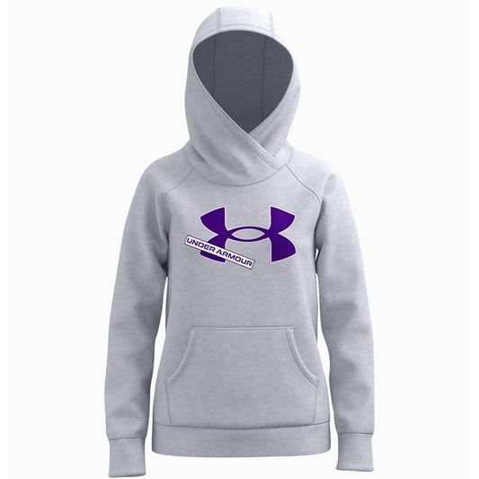 Under Armour Rival Logo Hoody Girls (Grey)