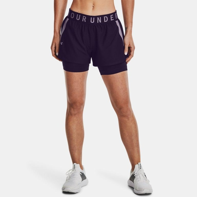 Under Armour Play Up 2-in-1 Shorts Womens (Purple 570)