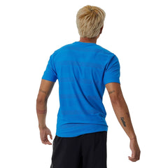 New Balance Q Speed Jacquard Men's Short Sleeve T-shirt (Blue)