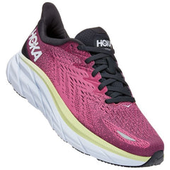 Hoka Clifton 8 Ladies Running Shoes (Purple White)