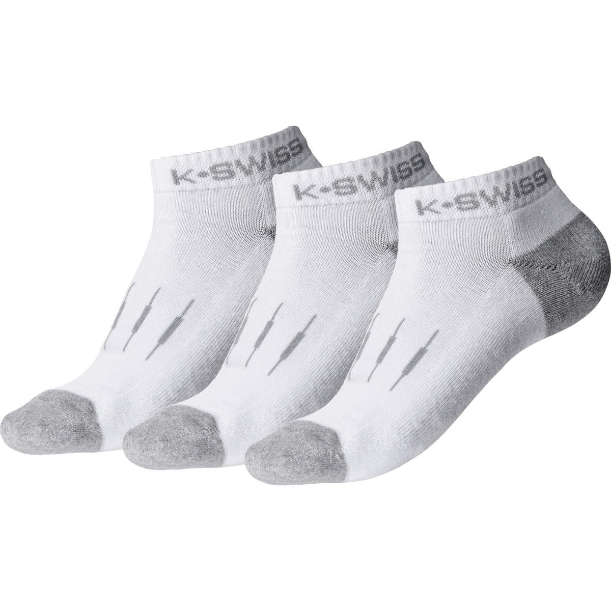 K SWISS COURT LOW CUT LADIES SOCKS X 3