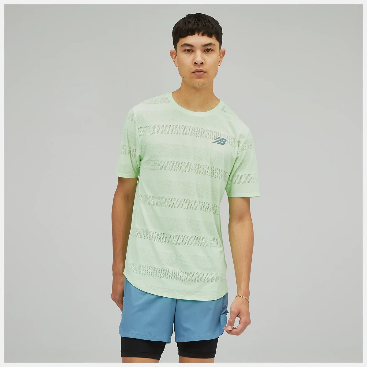 New Balance Q Speed Jacquard Short Sleeve T-shirt Men's (Green VSG)