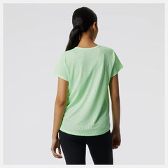 New Balance Printed Fast Flight Short Sleeve T-shirt Womens (Green VS1)