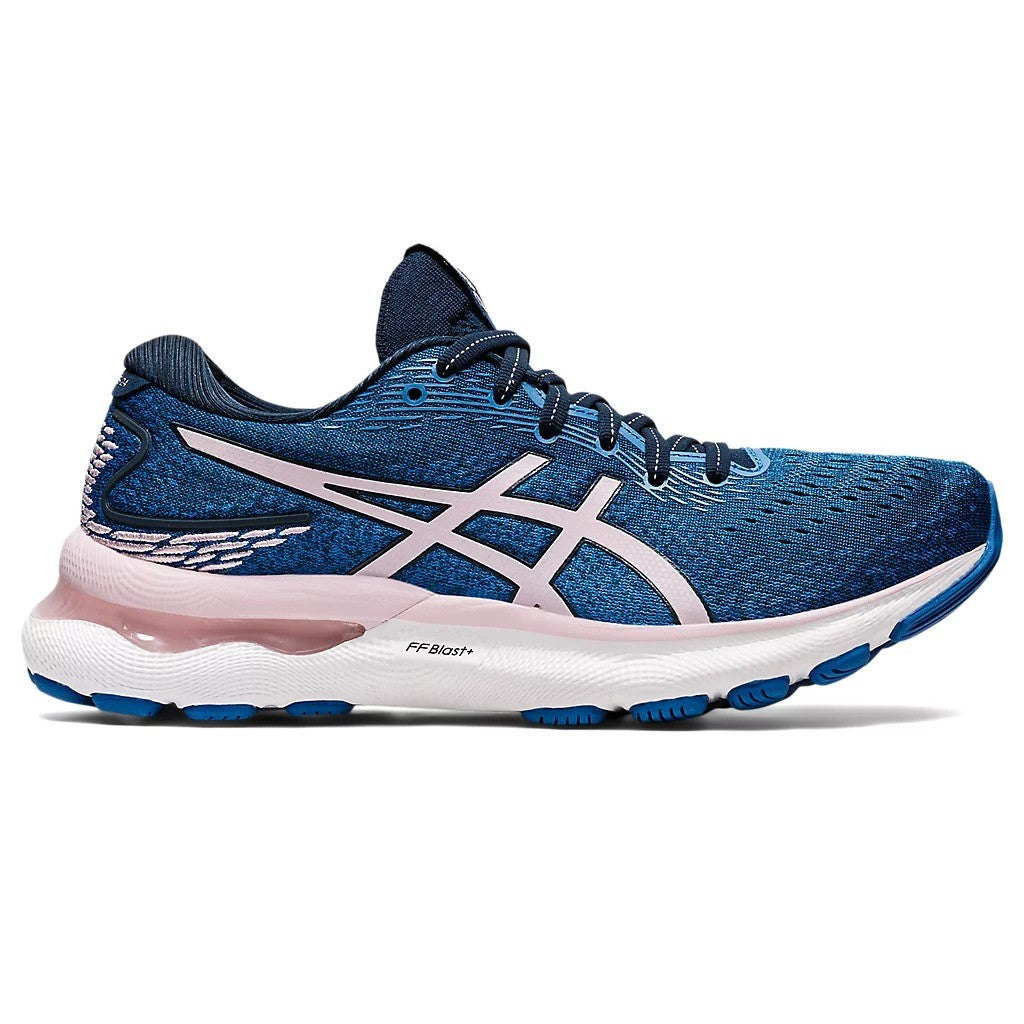 Asics Gel Nimbus 24 Womens Running Shoes (Blue Pink)