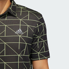 Adidas Jaquard Lines Polo Shirt Men's (Black Lime)