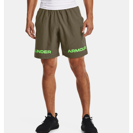 Under Armour Woven Graphic Wordmark Shorts Mens (Green 361)
