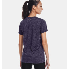 Under Armour Tech Twist V Neck T-Shirt Womens (Purple 572)