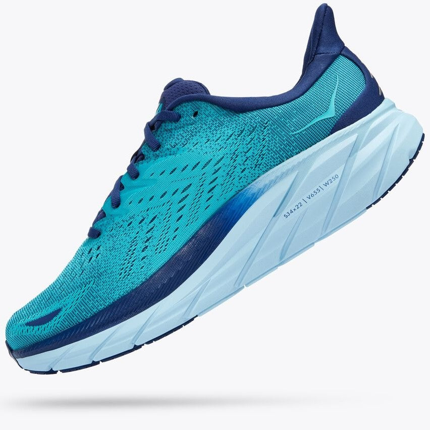 Hoka Clifton 8 Men's Running Shoes (Bellwether Blue Scuba Blue)