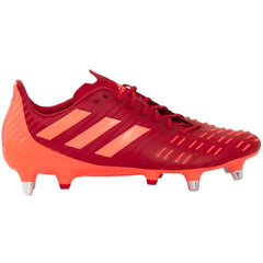 Adidas Predator Malice Control Soft Ground Rugby Boots (Scarlet Signal Coral)
