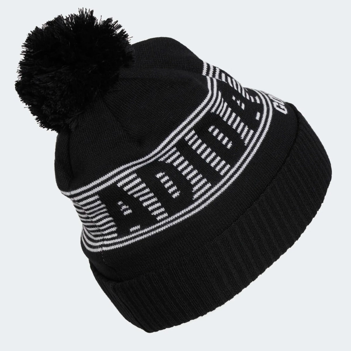 Adidas Golf Pompom Beanie (Black White)