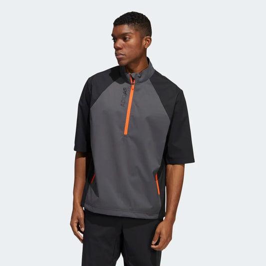 Adidas Golf Porvisional Short Sleeve Rain Jacket Men's (Black)