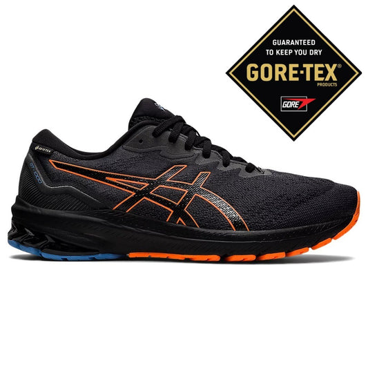 Asics GT 1000 11 Gore Tex Running Shoes Men's (Black Shocking Orange)