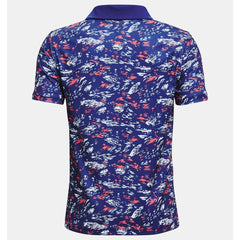 Under Armour Perfromance Paradise Printed Polo Junior (Blue 456)