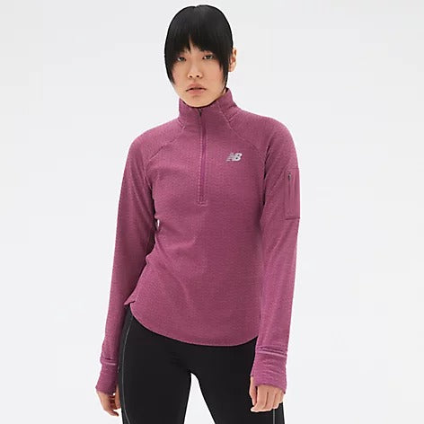New Balance Heat Grid Half Zip Women's (Raisin Heather)