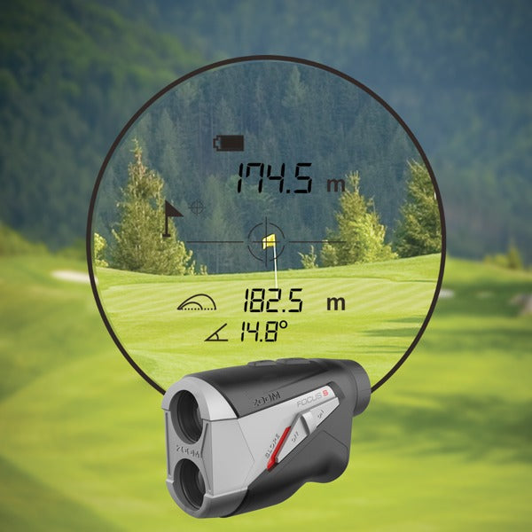 Zoom Focus S Golf Laser Rangefinder (Black Silver)