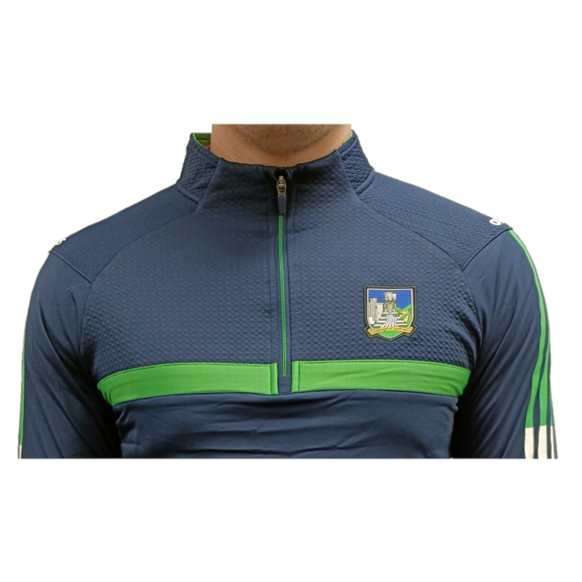 O'Neills Limerick Peak 184 Half Zip Top Junior (Marine Emerald White)