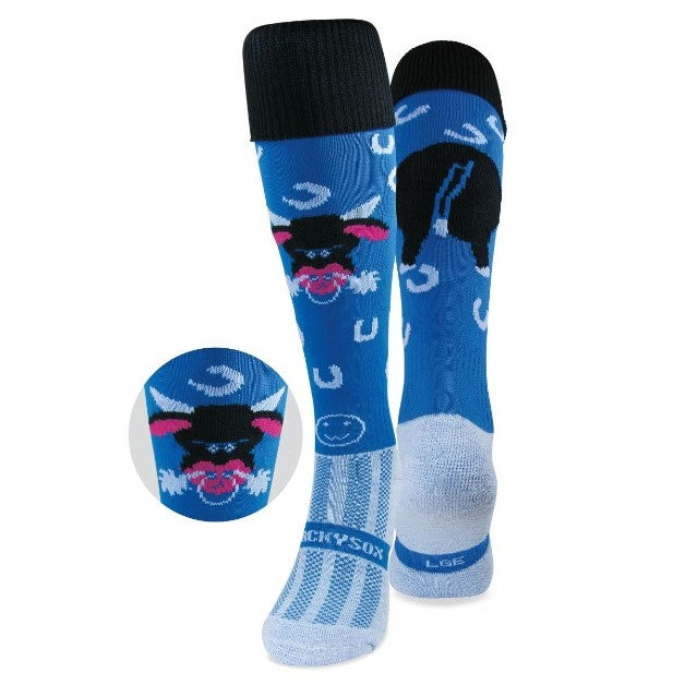 Wacky Sox Raging Bull Hockey Socks Girl's (Blue)