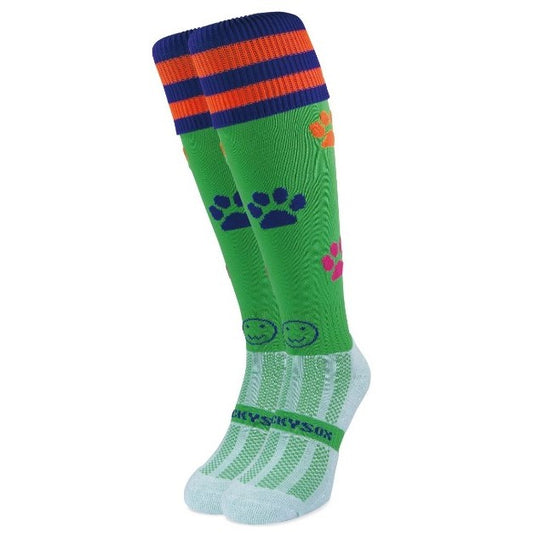 Wacky Sox Paws For Thought Hockey Socks Girl's (Green)