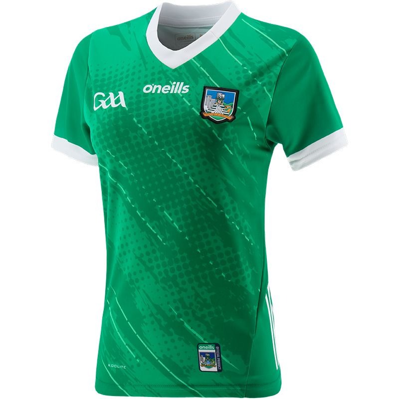 O'Neills Limerick GAA Home Jersey 2023 Women's Fit (Green White)