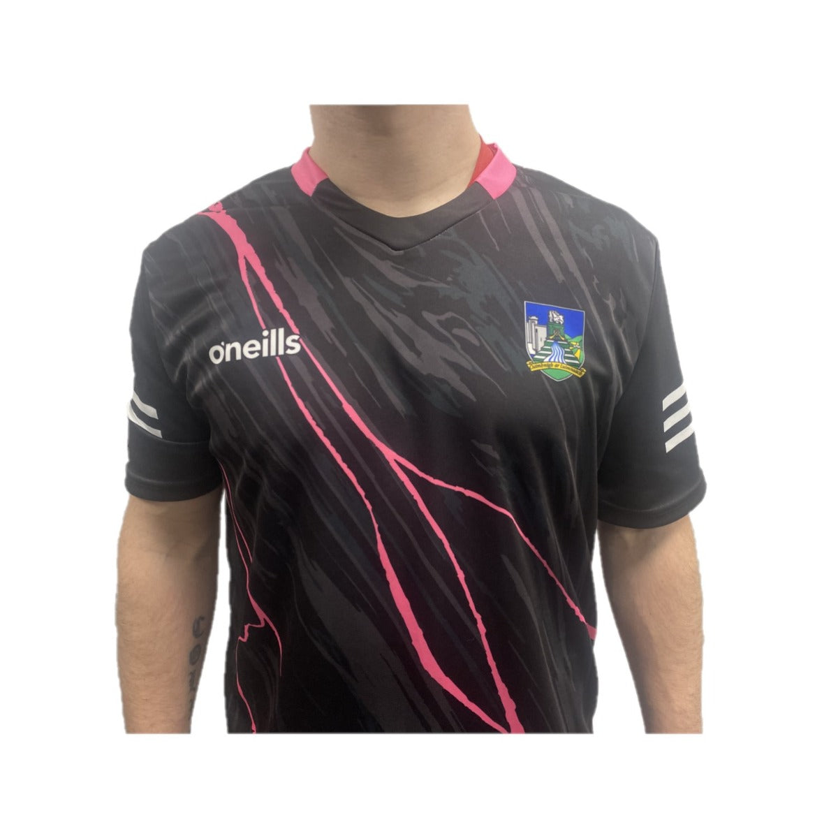 O'Neills Limerick GAA Training Jersey Junior (Black Pink White)