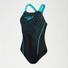 Speedo Medley Logo Swimsuit Women's (Black Green)