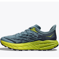 Hoka Speedgoat 5 Trail Shoes Men's (Stone Blue Dark Citron)